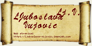 LJuboslava Vujović vizit kartica